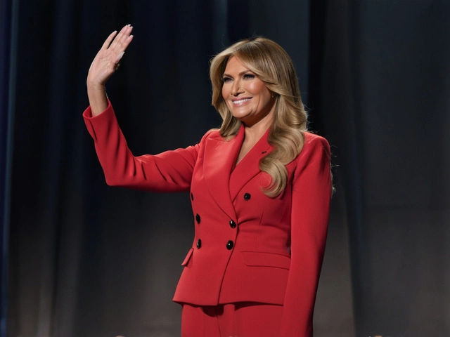 Melania Trump Riappare in Rosso Totale alla Convention Repubblicana a Milwaukee